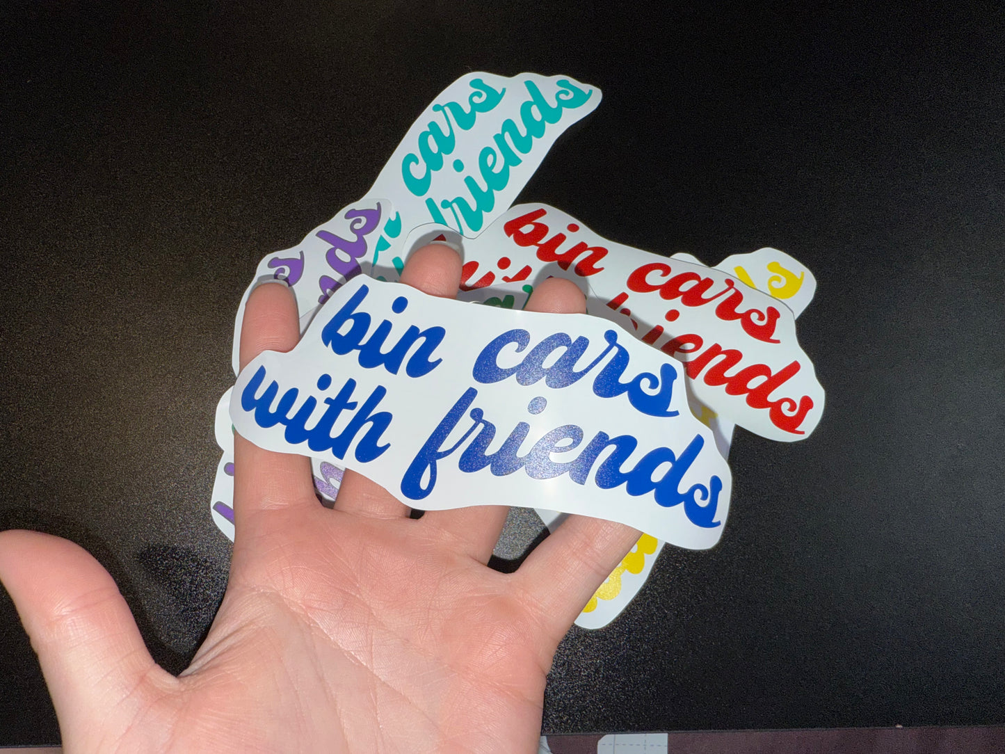 Bin cars with friends